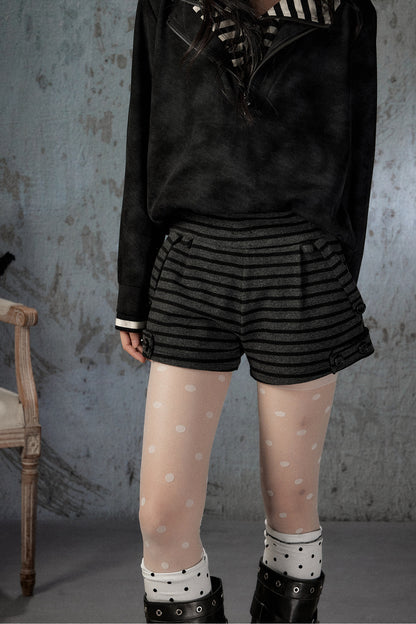 Slim-Fit Striped Shorts