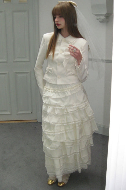 Multi-Layered Asymmetrical Lace Princess Skirt
