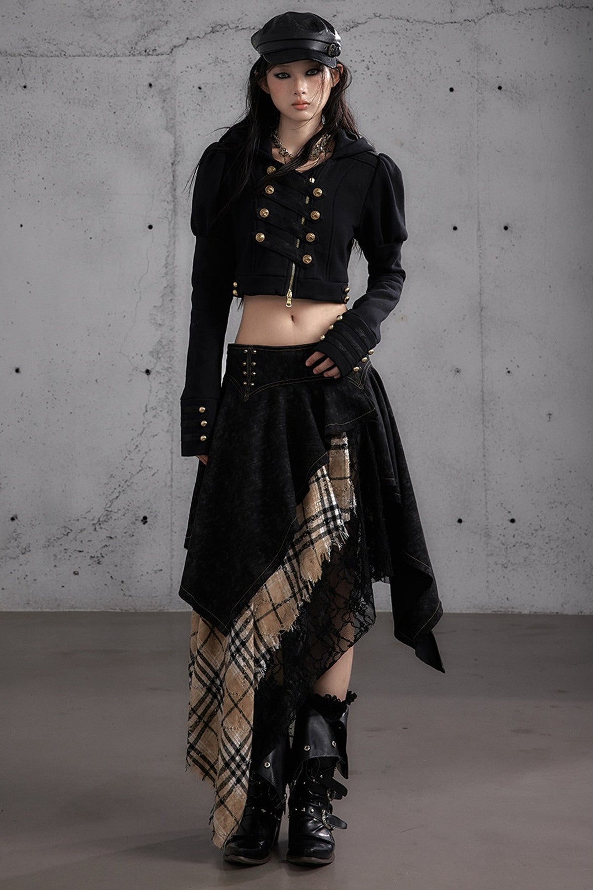 Napoleon Hooded Puff-Sleeve Sweatshirt