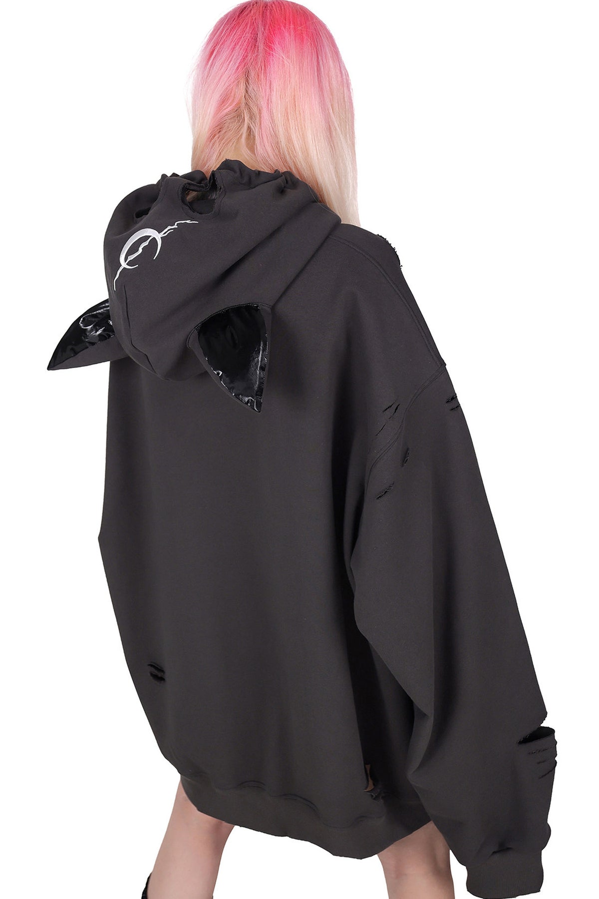 Cat Ear Ripped Hooded Hoodie