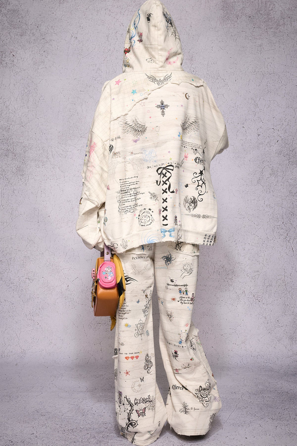 Torn Manuscript Fragmented Sweatpants