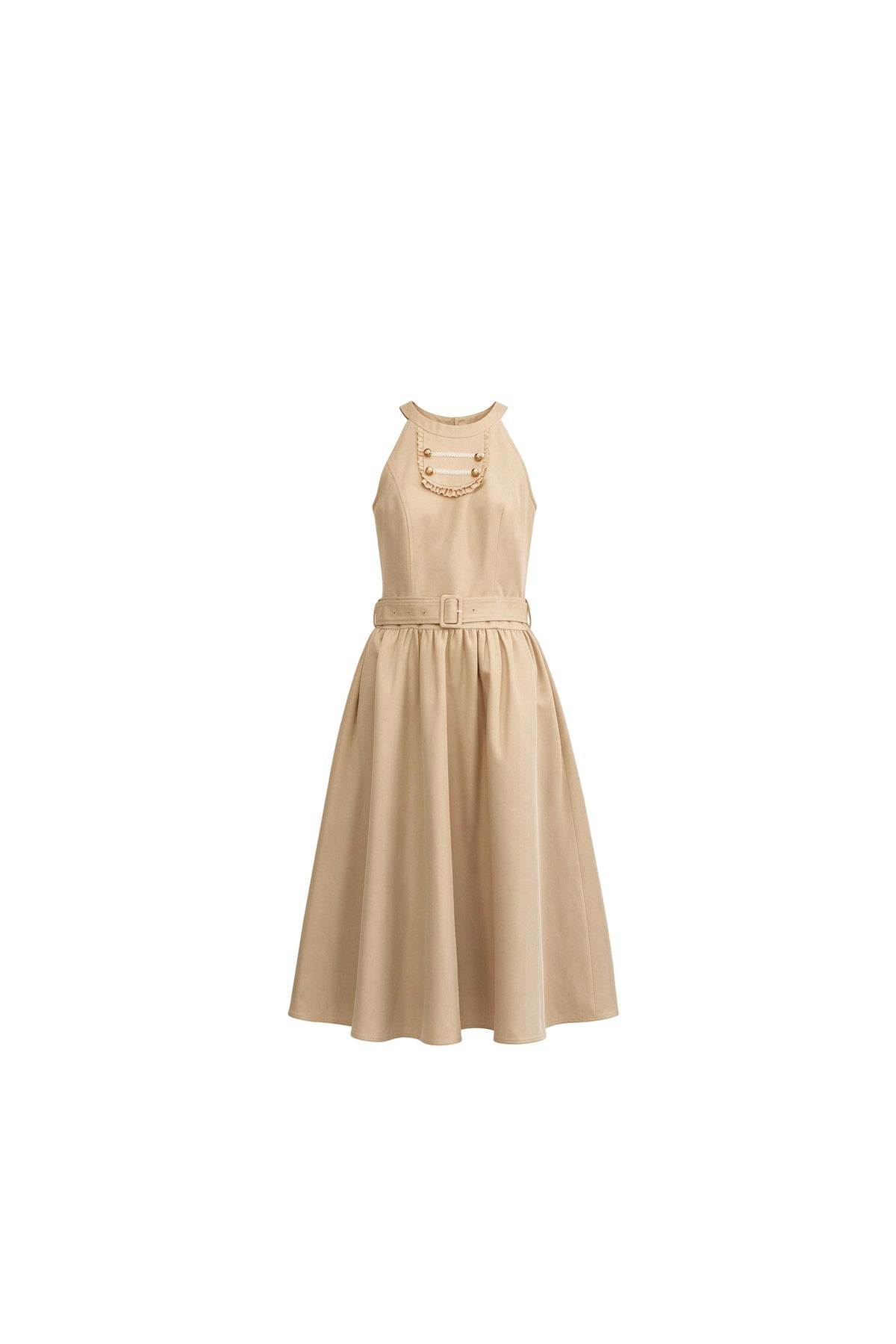Apricot Napoleon-Cape-Kleid-Set-Up