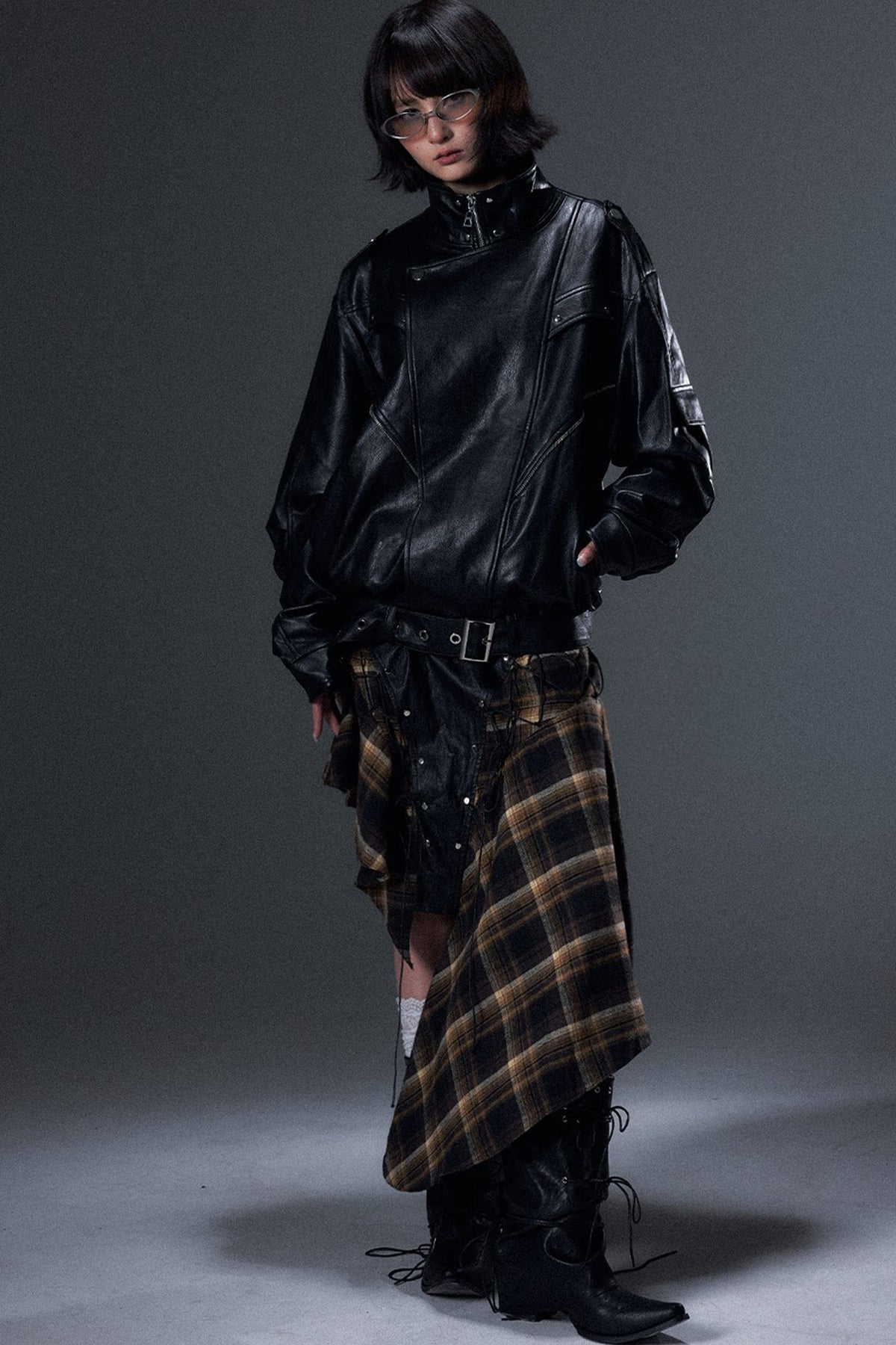 Oversized Motorcycle Leather Jacket