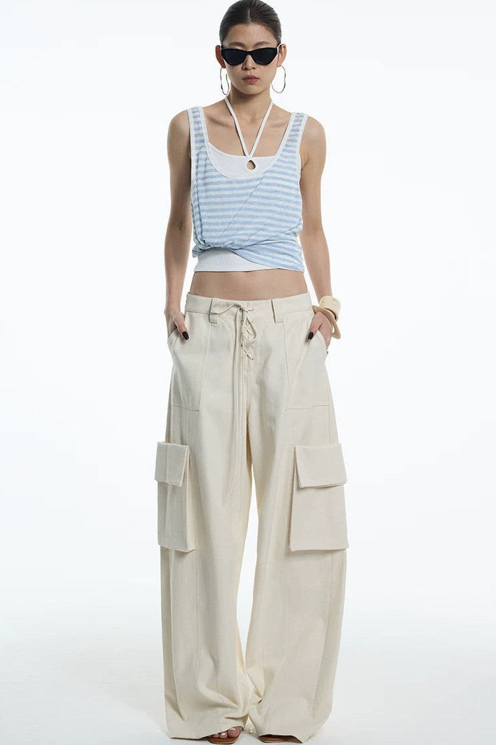 Nautical Striped Lyocell Tank Top