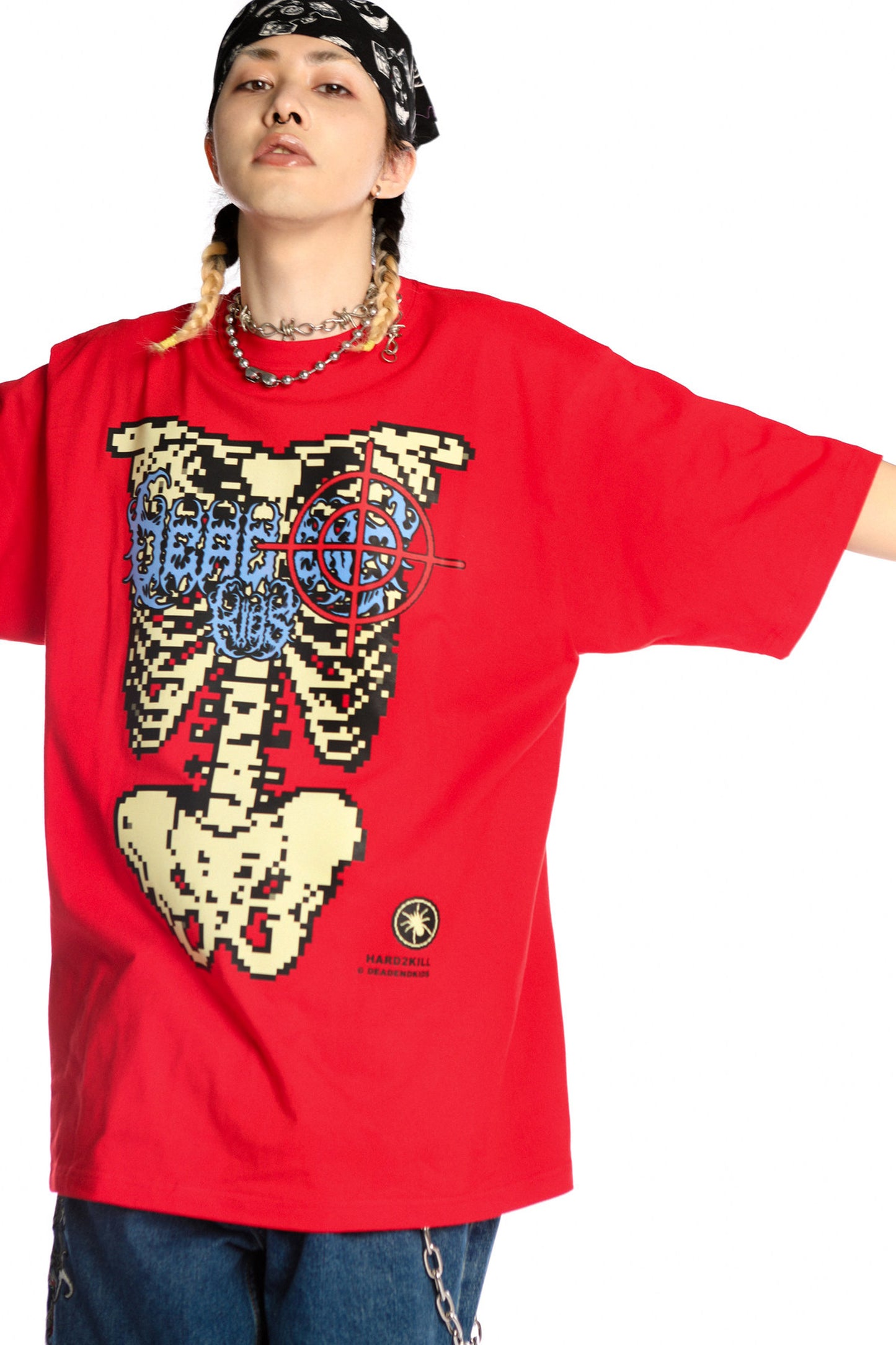 Skeleton Rock Hip-Hop Loose Blouse