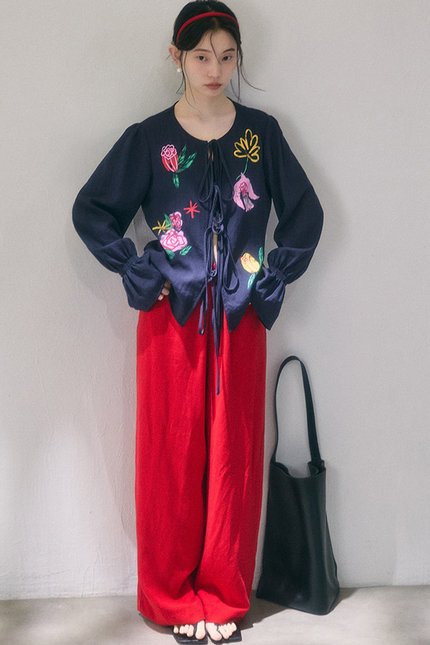 Linen Blend Air Wide-Leg Trousers