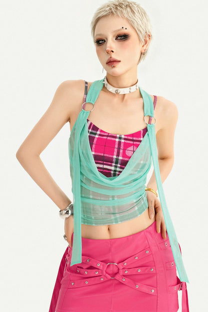 Dopamine Patterned Halter Top