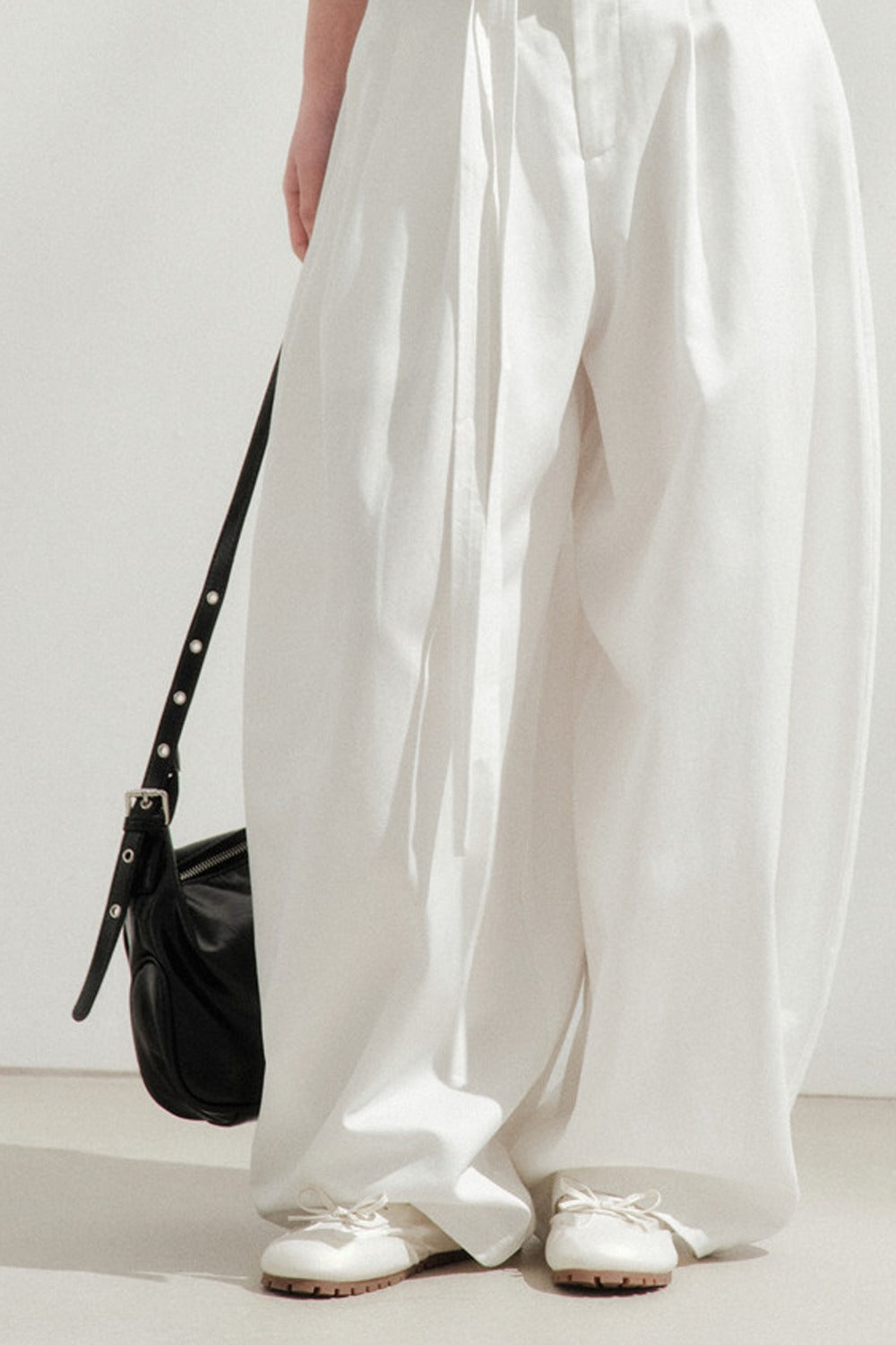 High-Waisted Tencel Wide-Leg Pants