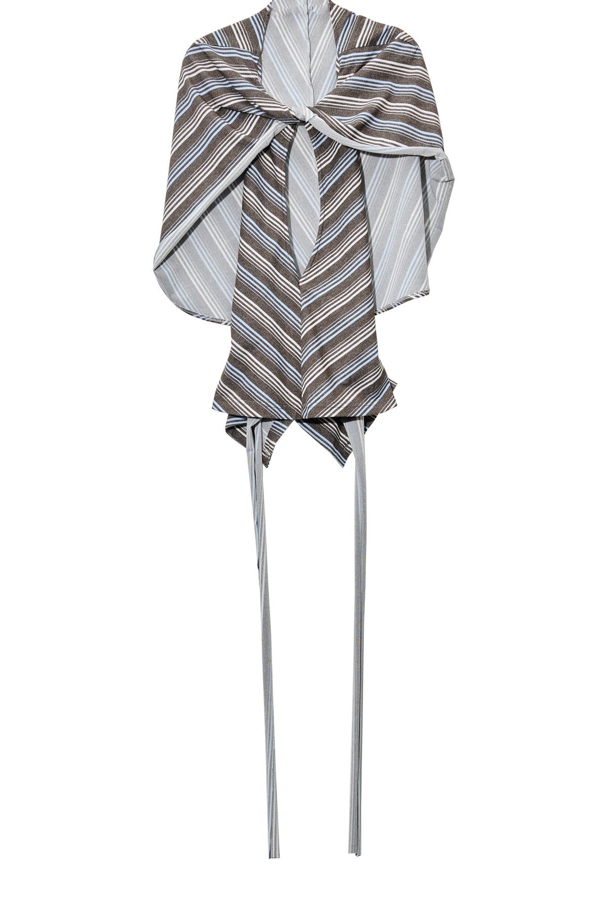 Striped Cape-Style Halter T-shirt