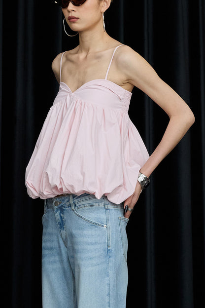 Mist Pink Cotton Camisole Top