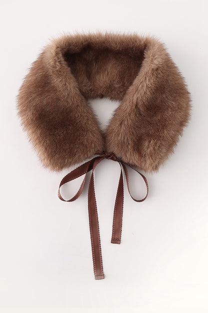 Retro Girl Bow Eco-Friendly Fur Collar
