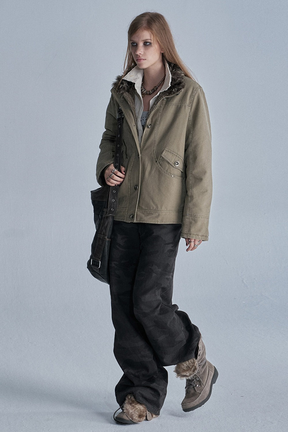 Reversible Seamed Metal Button Jacket
