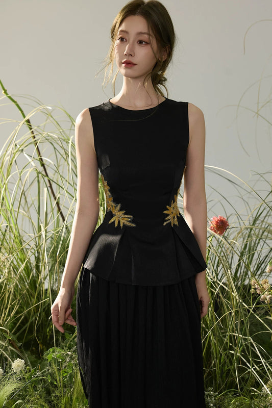 Golden Bamboo Sleeveless Top