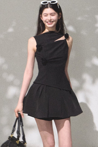 One-Shoulder Lyocell Wool Camisole