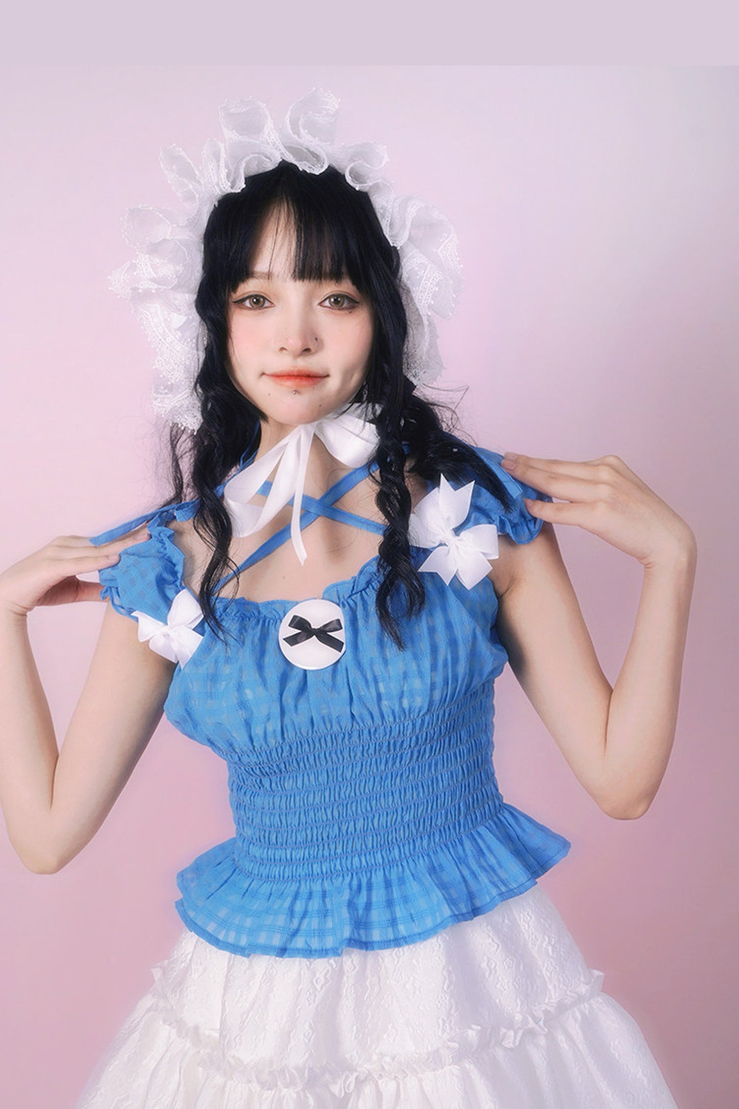 리본 천사 하트 브로치