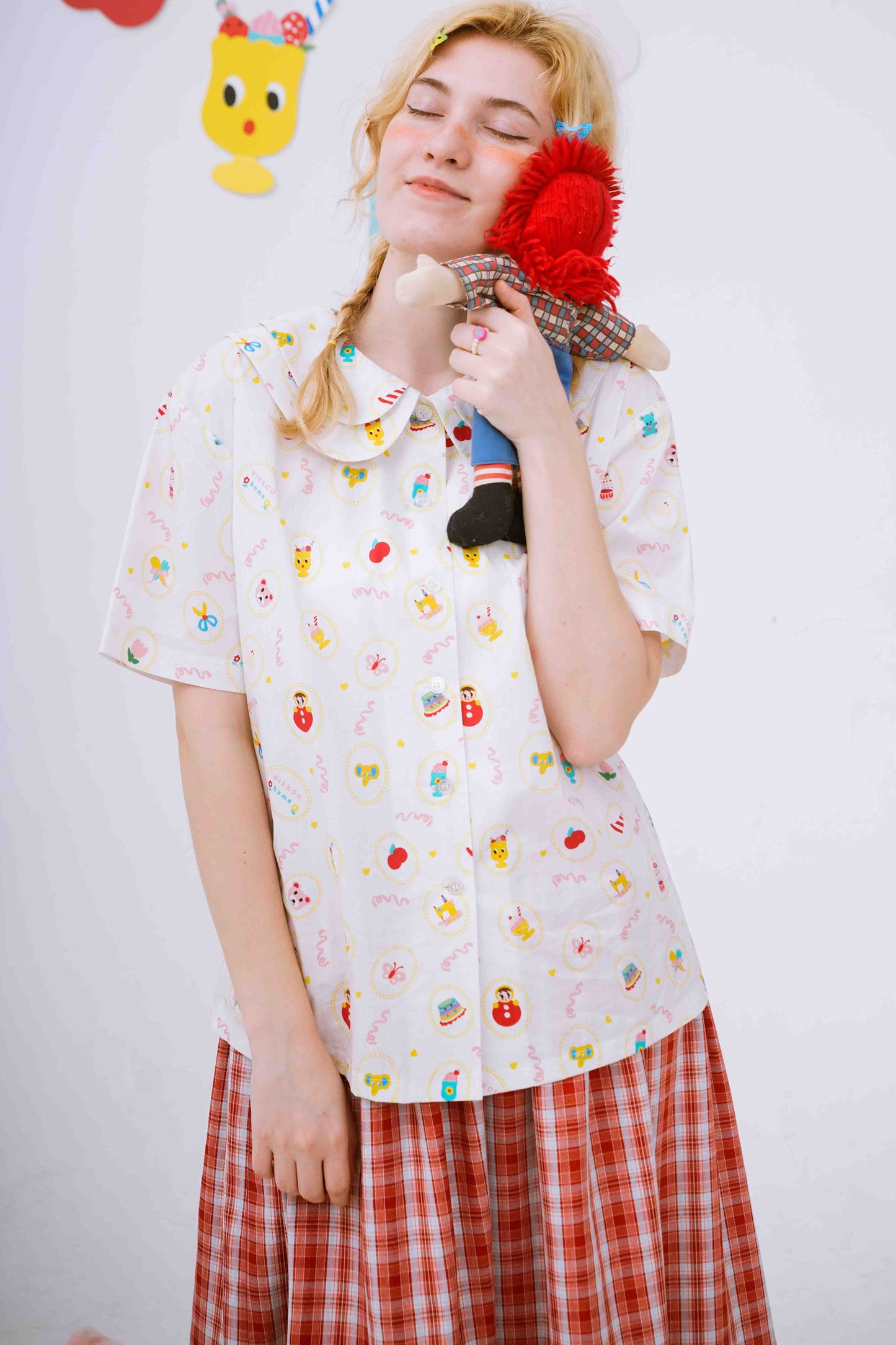 Sweets Print Short-Sleeved Shirt