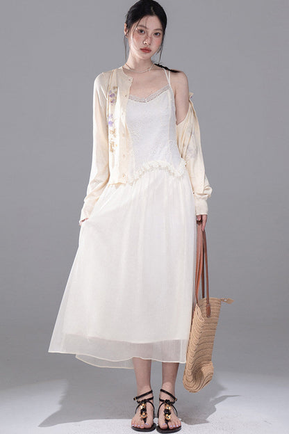Milk Yellow Sheer Knit Top