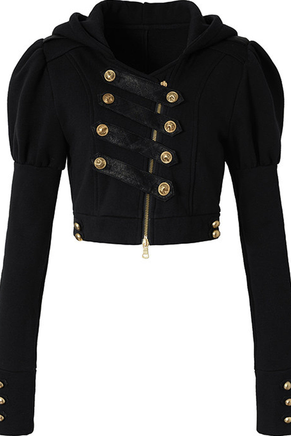 Napoleon Hooded Puff-Sleeve Sweatshirt