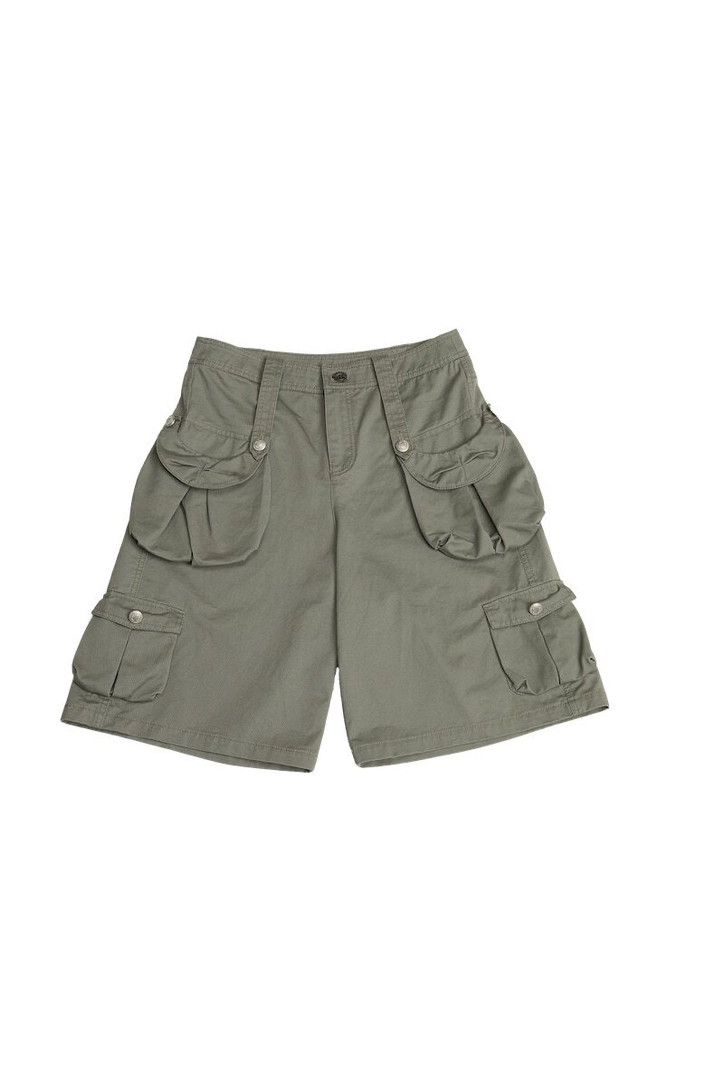Retro-gewaschene Shorts mit weitem Bein