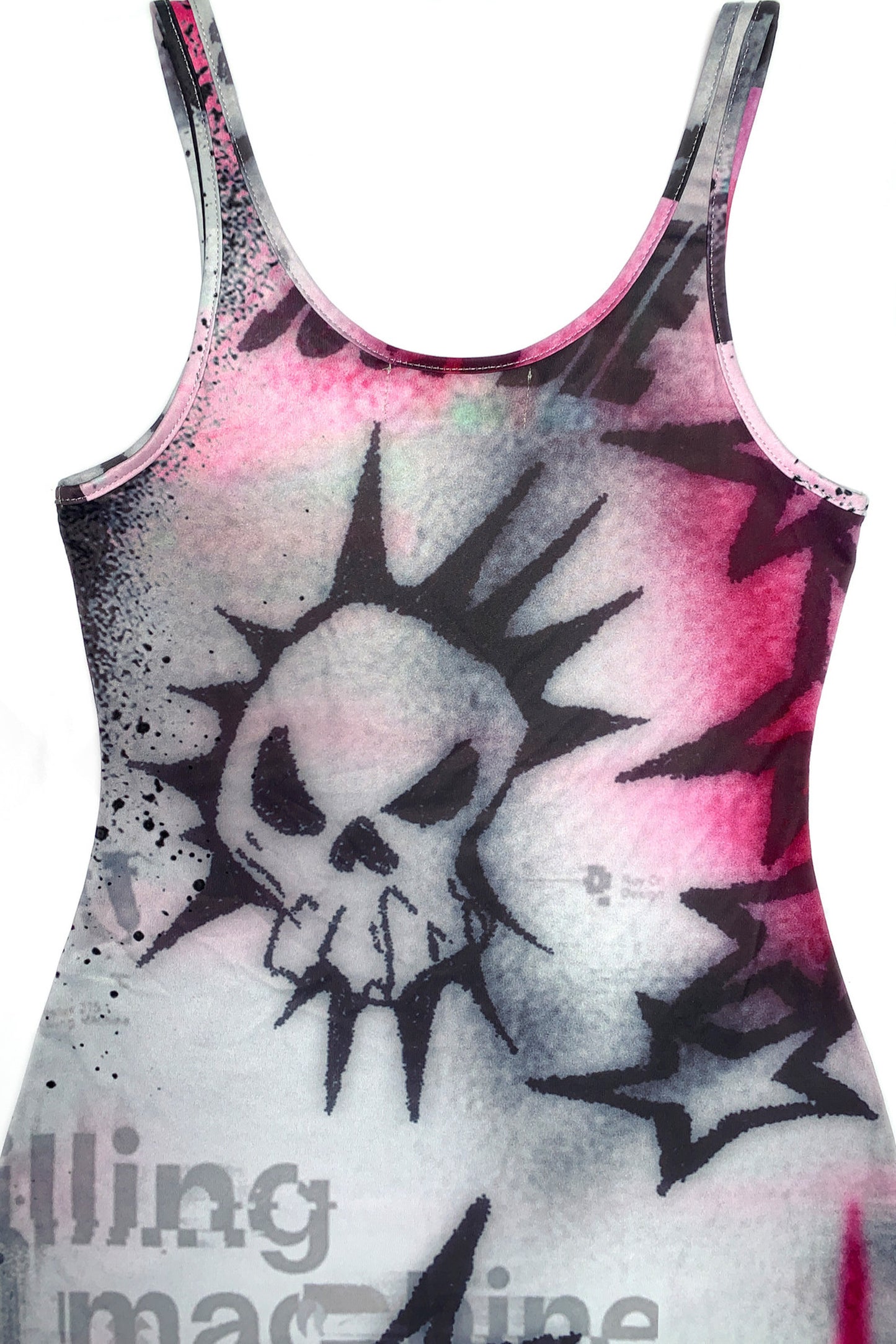 Punk Graffiti Slim-Fit Dress