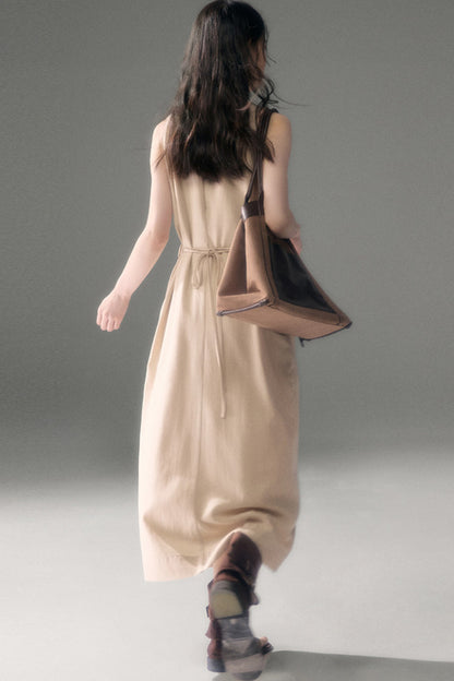 3D Floral Bird Tencel Dress