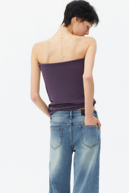 Wool Mohair Cable Knit Top