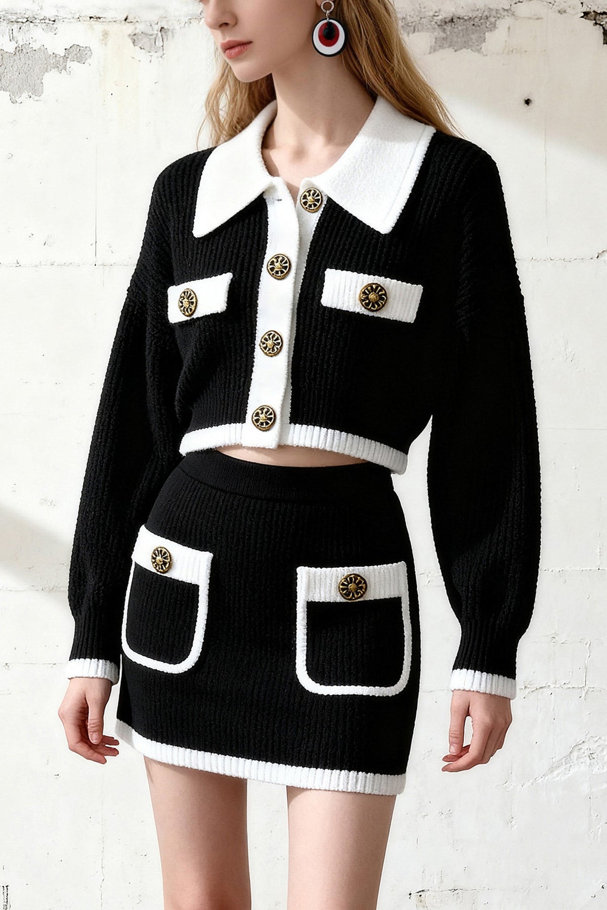 Pocketed Bodycon Knit Set