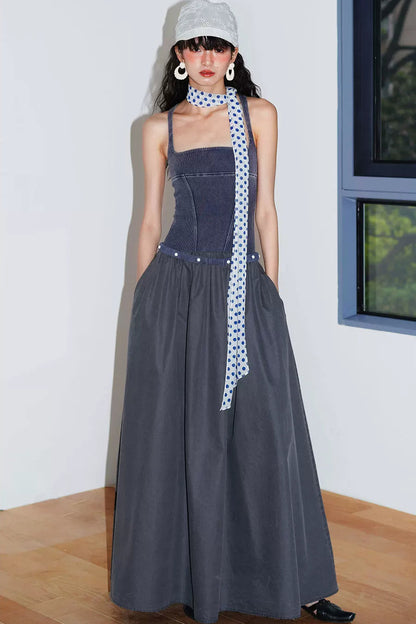 Distressed Washed Cotton Dress