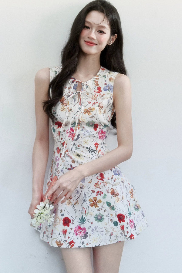 Pastoral Floral Cotton Dress
