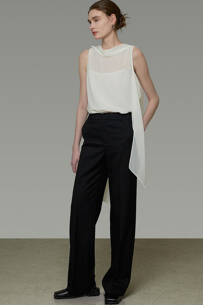 French Ribbon Sleeveless Top