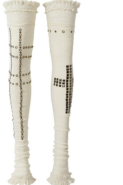 Stretchy Stacked Lace Leg Warmers