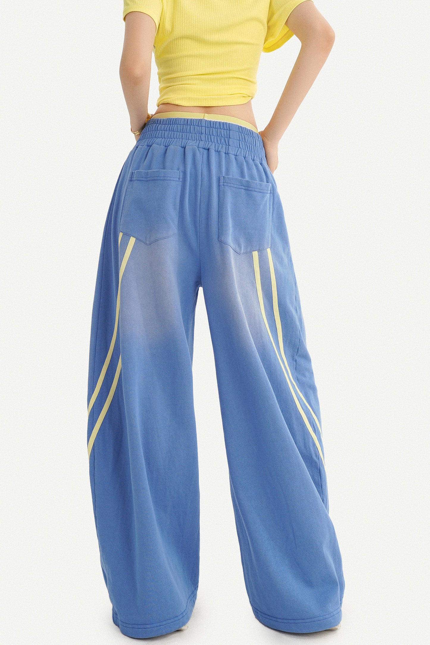 Retro Blue Contrast Sweatpants