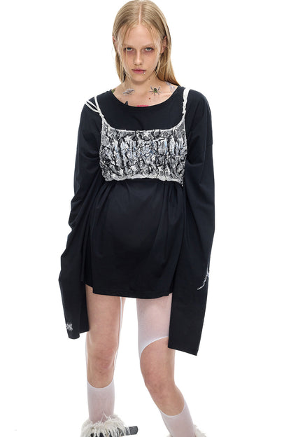 Thorn Punk Lace Tube Top