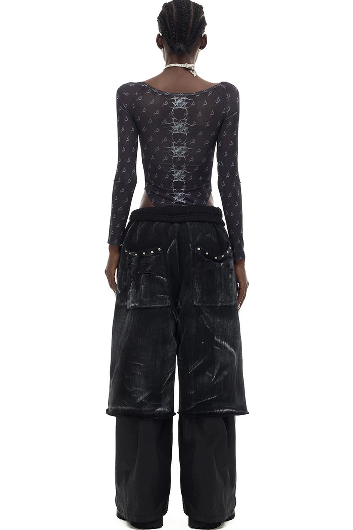 Y2K Punk See-Through Mesh Base Layer