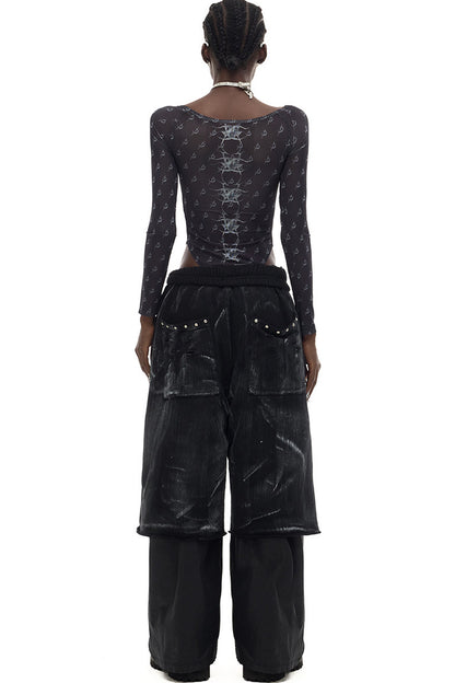 Y2K Punk See-Through Mesh Base Layer