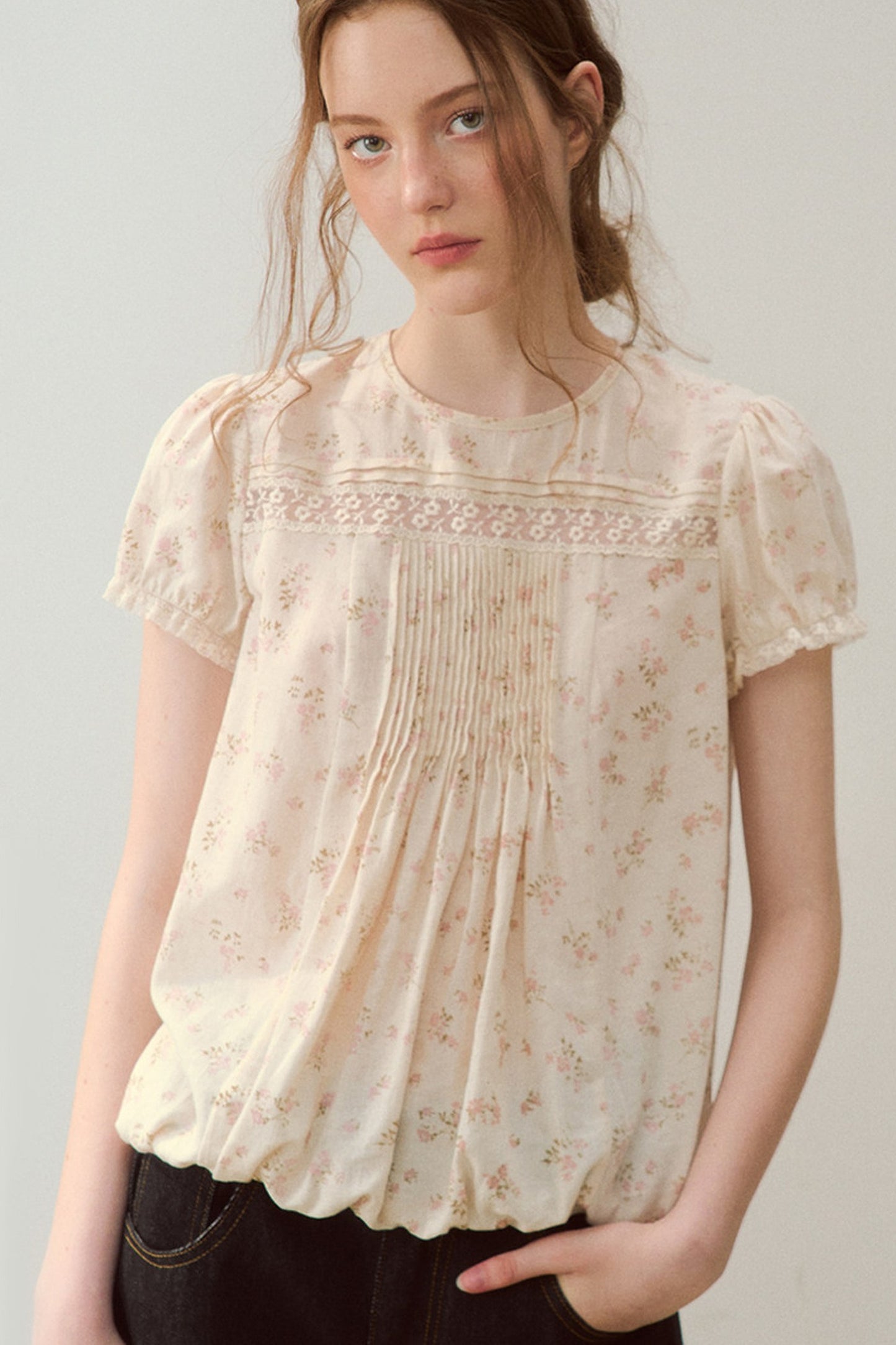 Vintage Floral Lace Blouse