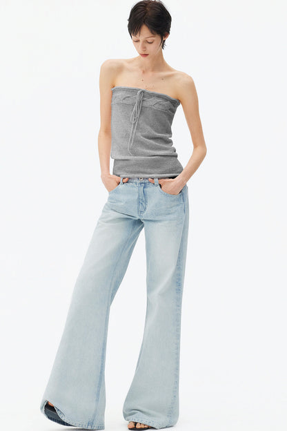 Wool Mohair Cable Knit Top