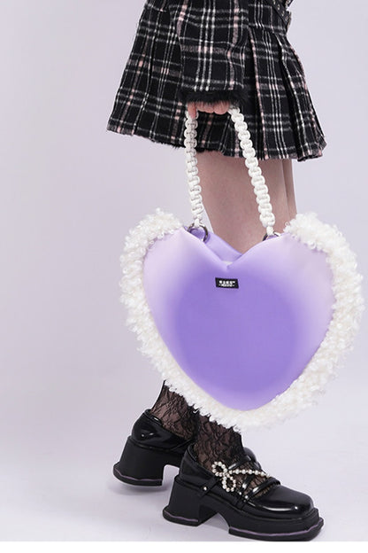 Borsa a tracolla in peluche Y2K