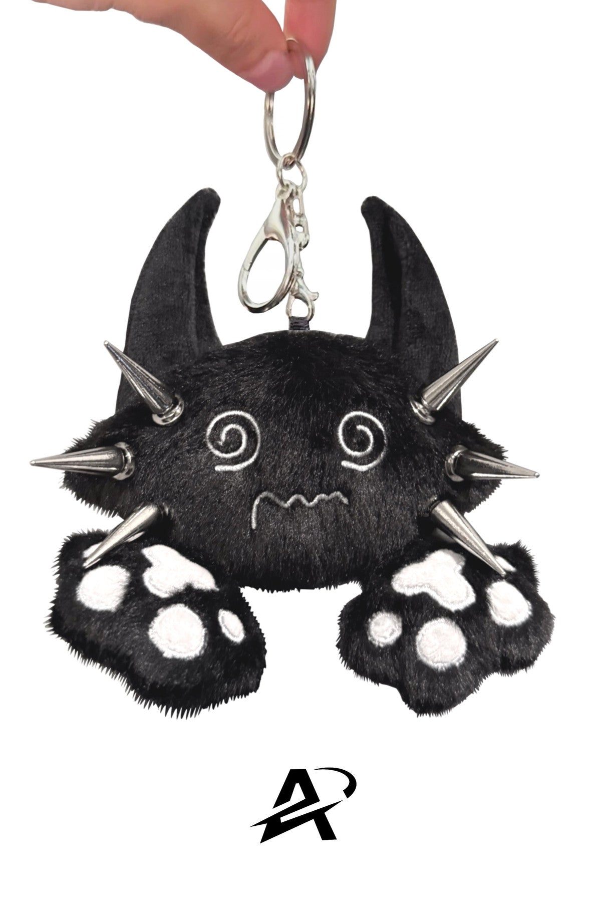 Punk Demon Cat Keychain