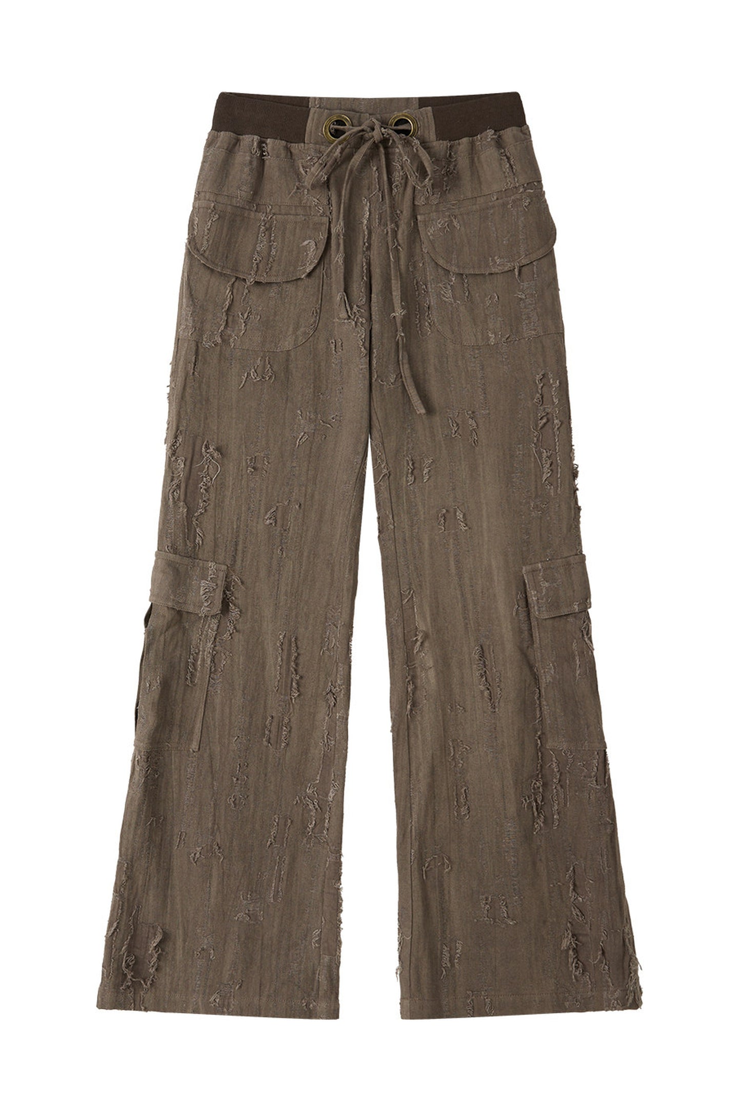 Light Ripped Straight Pants