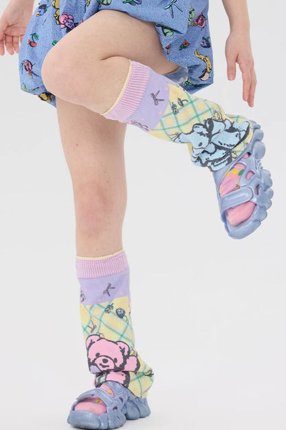 Bear Print Lace Socks