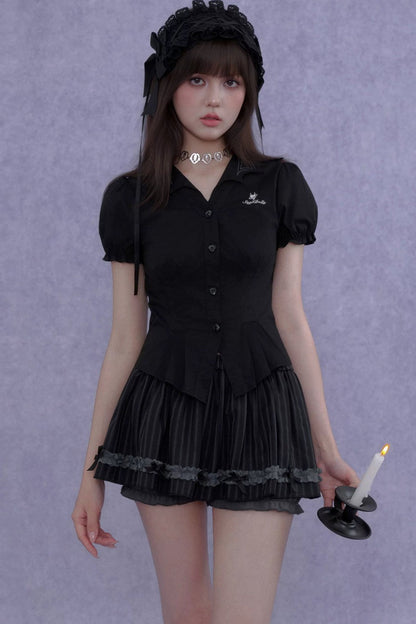 Dark Lolita Slimming Pumpkin Skirt Set-Up