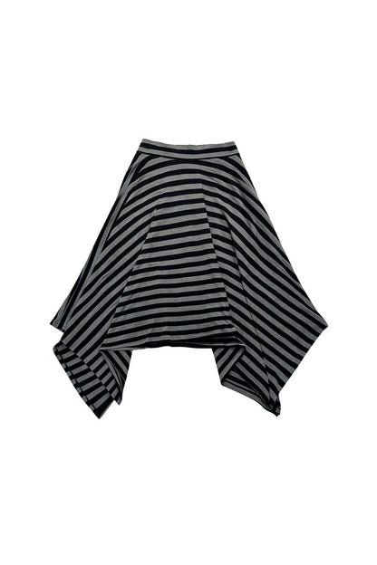 Convertible Asymmetrical Stripe Skirt
