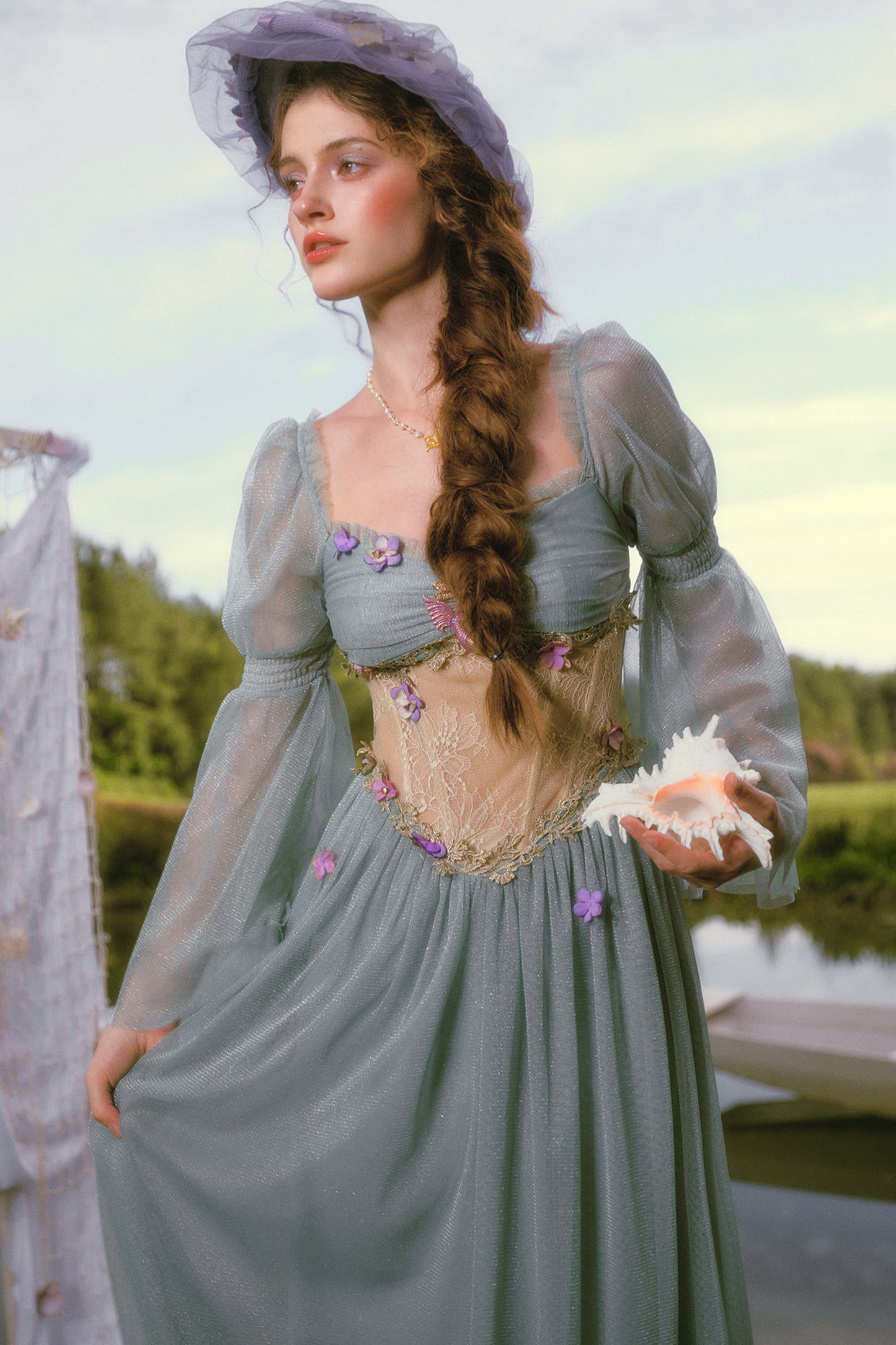 Mermaid Lace Long Sleeve Dress