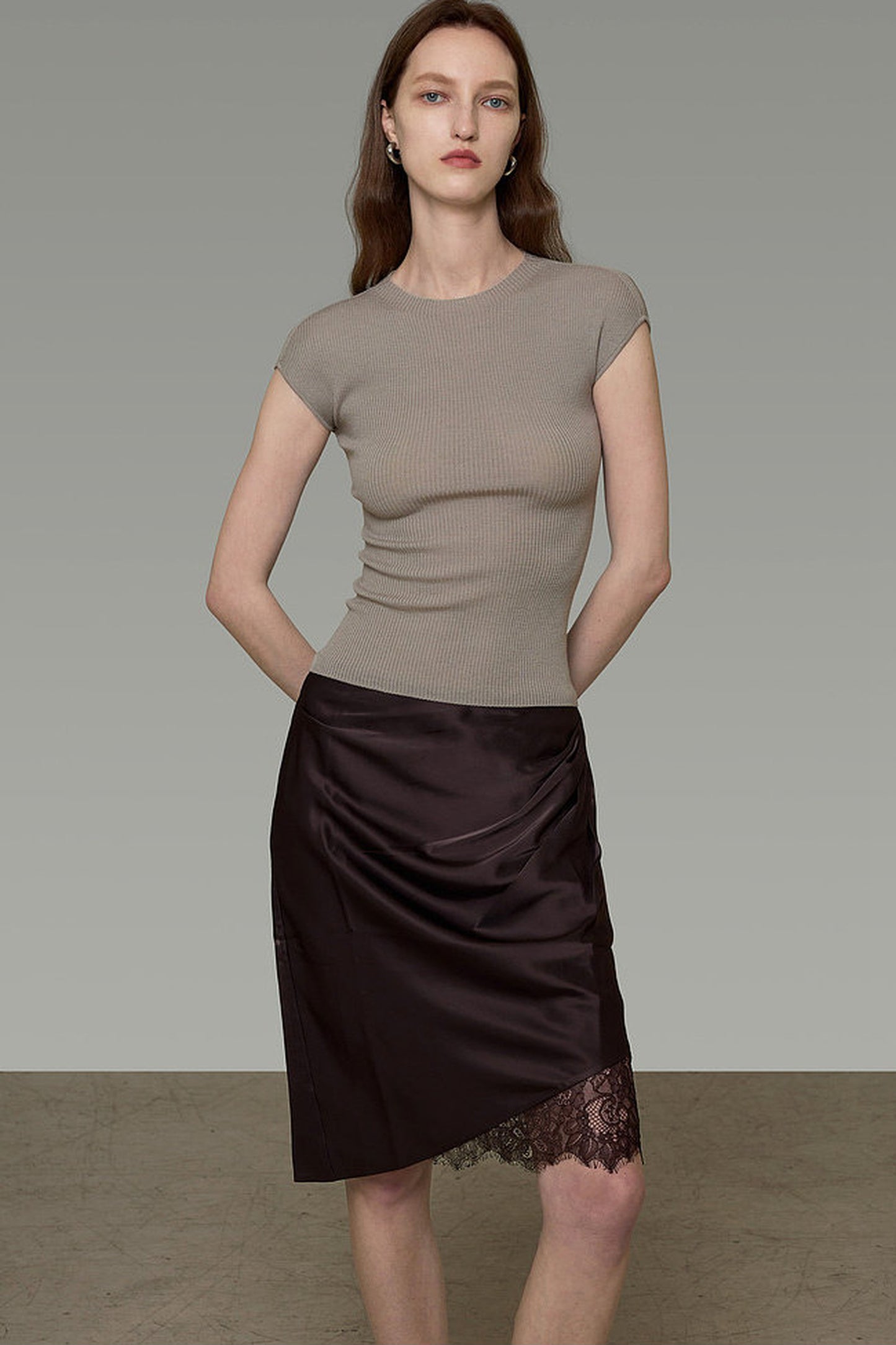 French Style Short Sleeve Knit Top