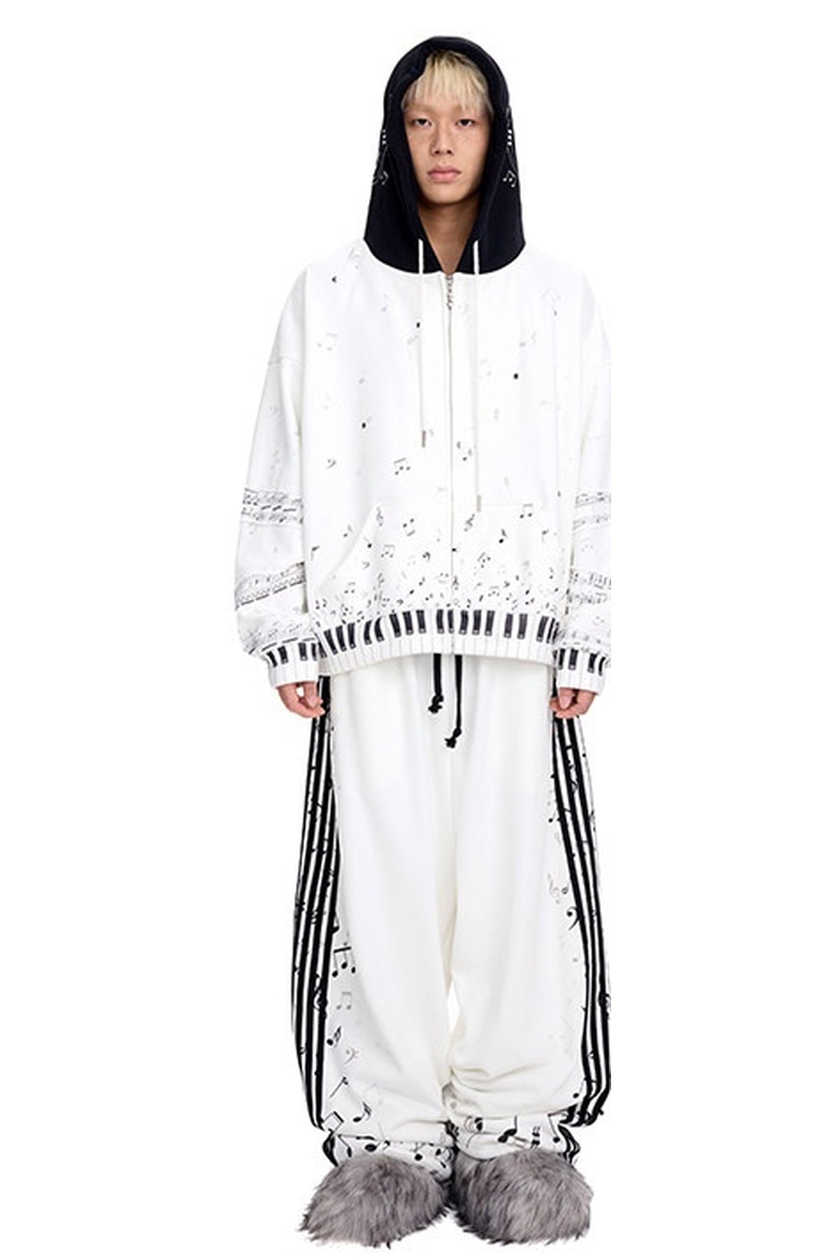 Musical Notation Printed Sweatpants