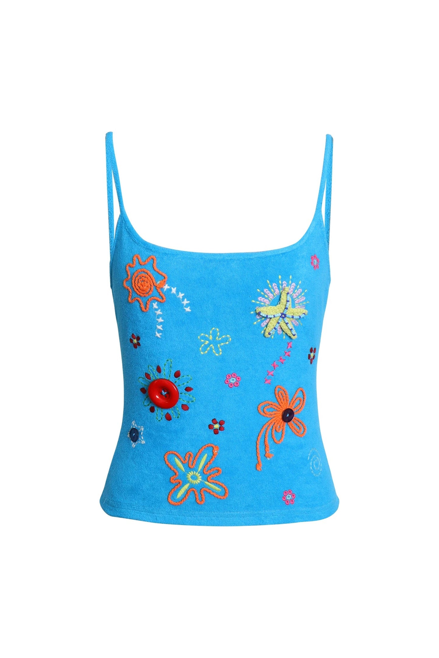Colorful Rope Embroidery Camisole
