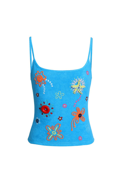 Colorful Rope Embroidery Camisole