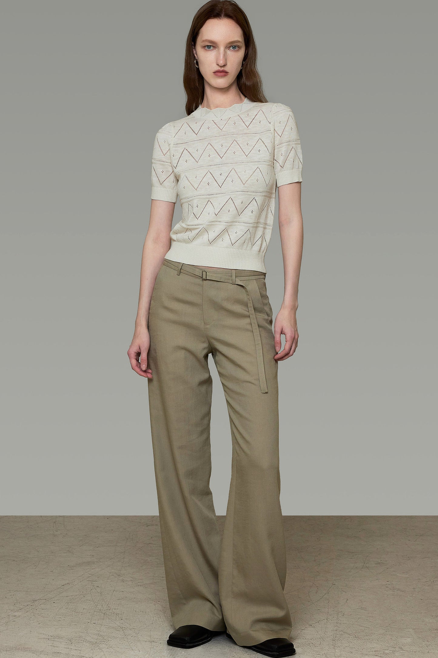 High-Waisted Casual Pants