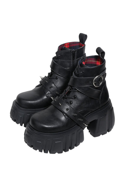 Studded Rock Thick-Soled Ankle Boots